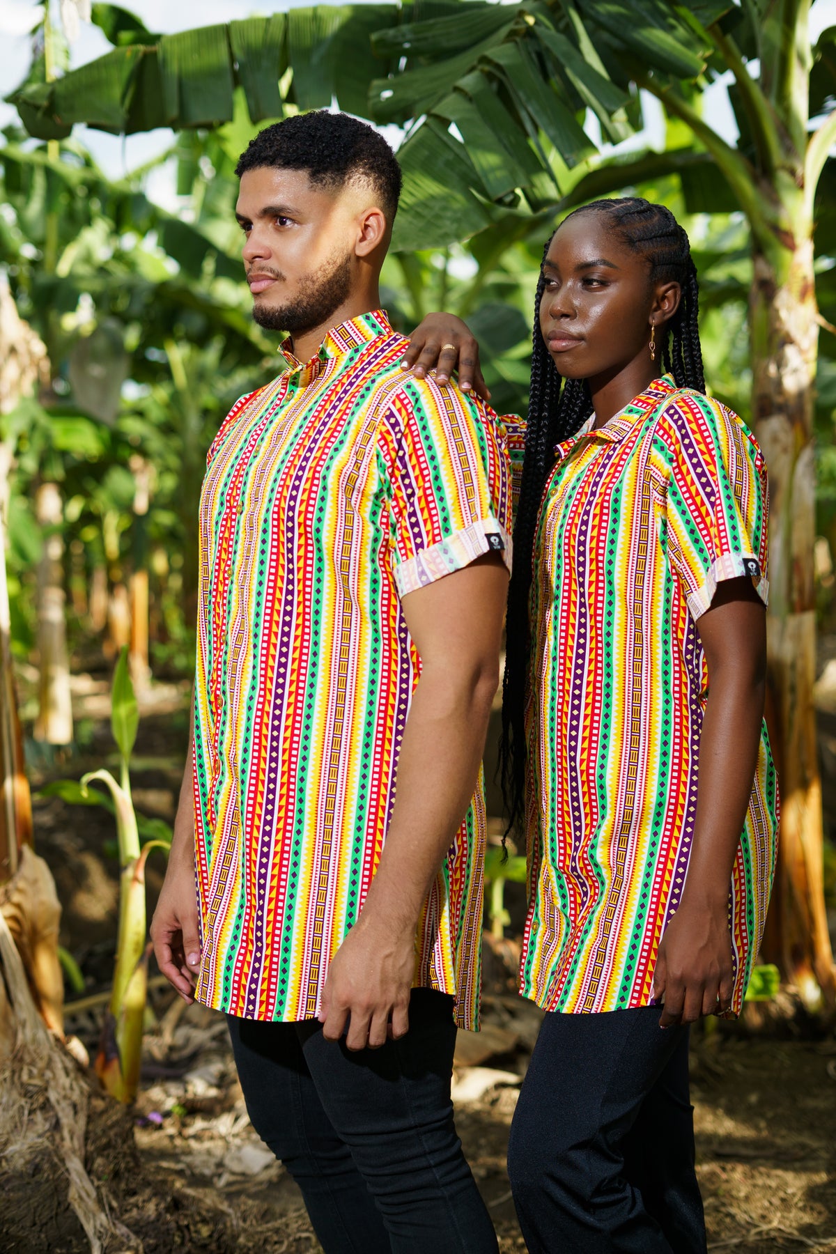 Camisón unisex estampada Caminos 100% algodón