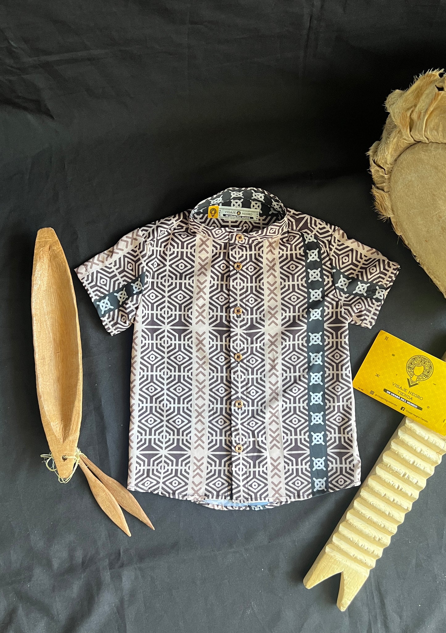 Camisa infantil cuello Nerú- barcaza