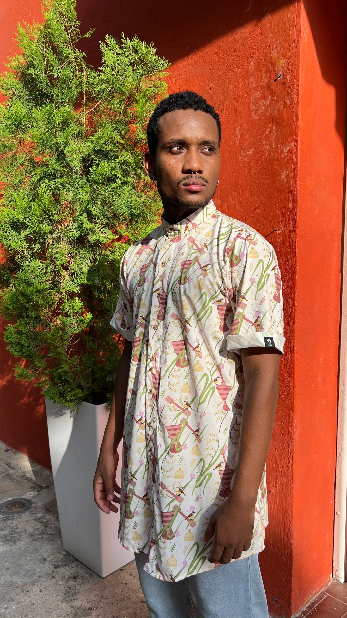 Camisón pilón – diseño étnico colombiano Visaje Negro
