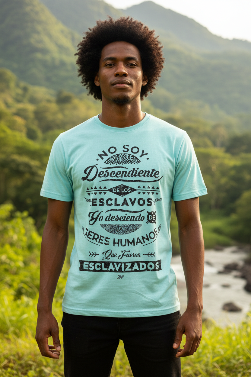 Camiseta estampada Agua Marina talla l No soy descendiente.