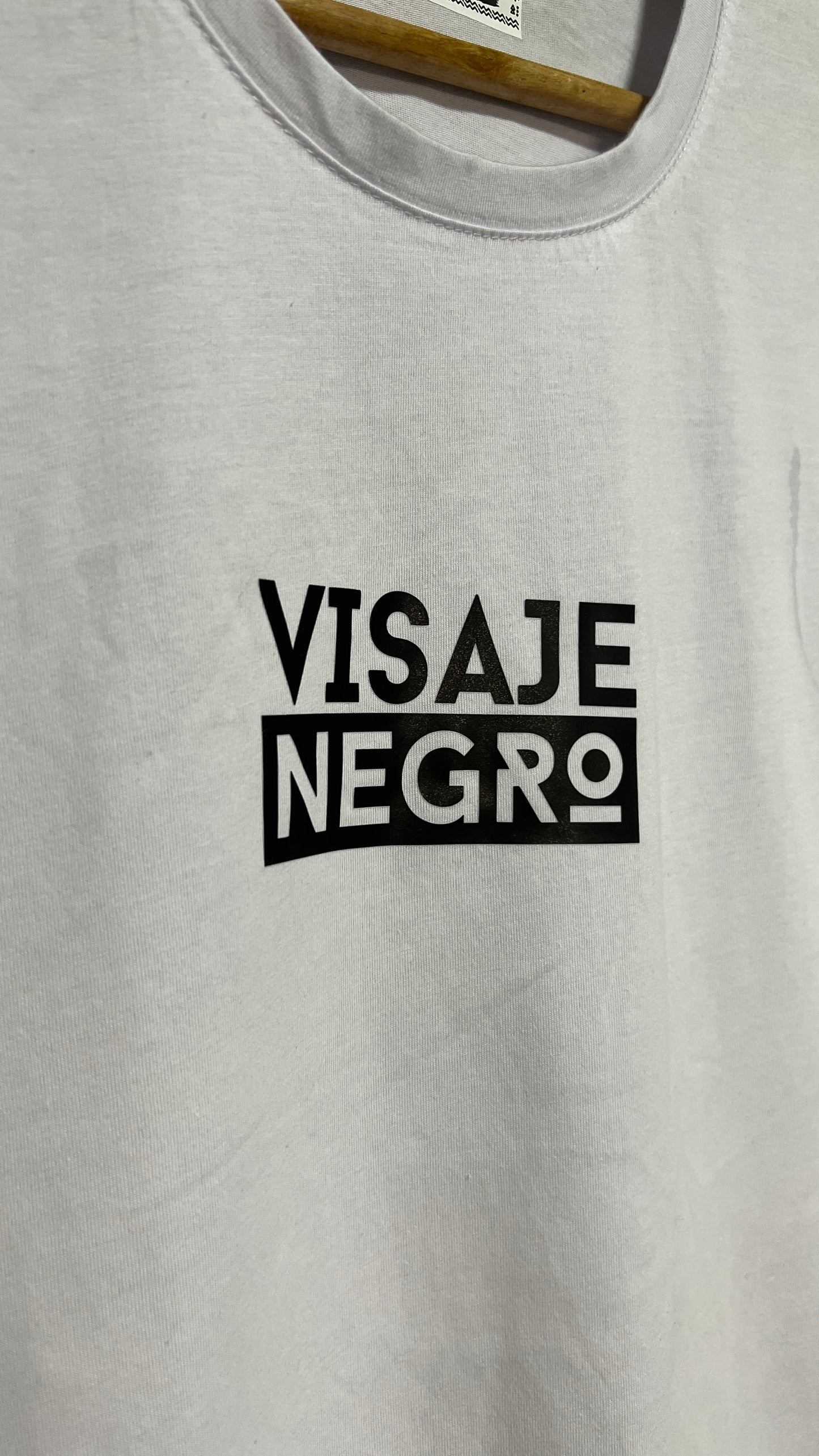 Camiseta estampada blanca talla M Visaje sobrio