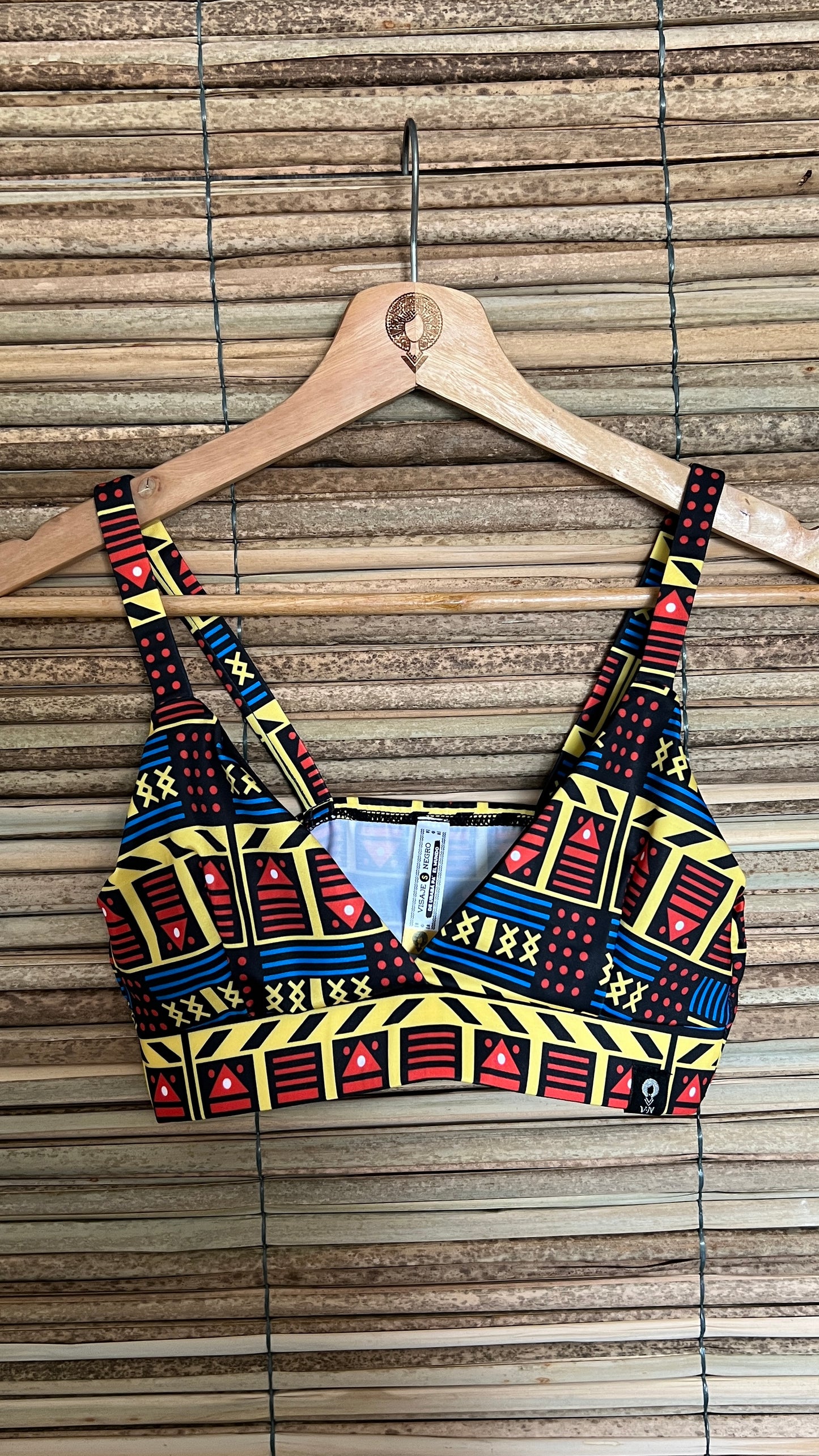 Top Vaivén de Peces - Ropa Afro Colombiana – diseño étnico colombiano Visaje Negro