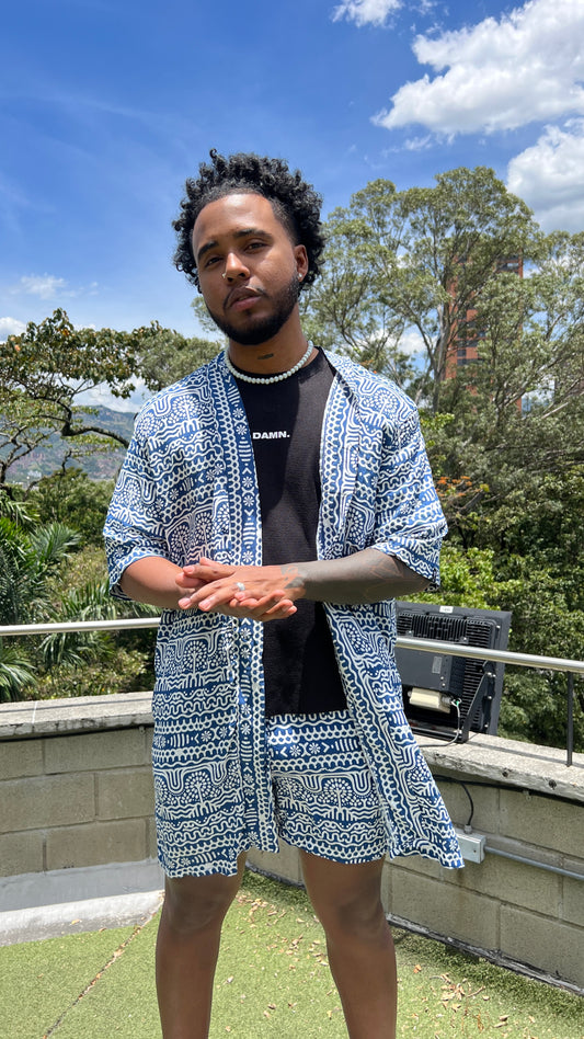 Kimono corto unisex Río Suriquí | Visaje Negro