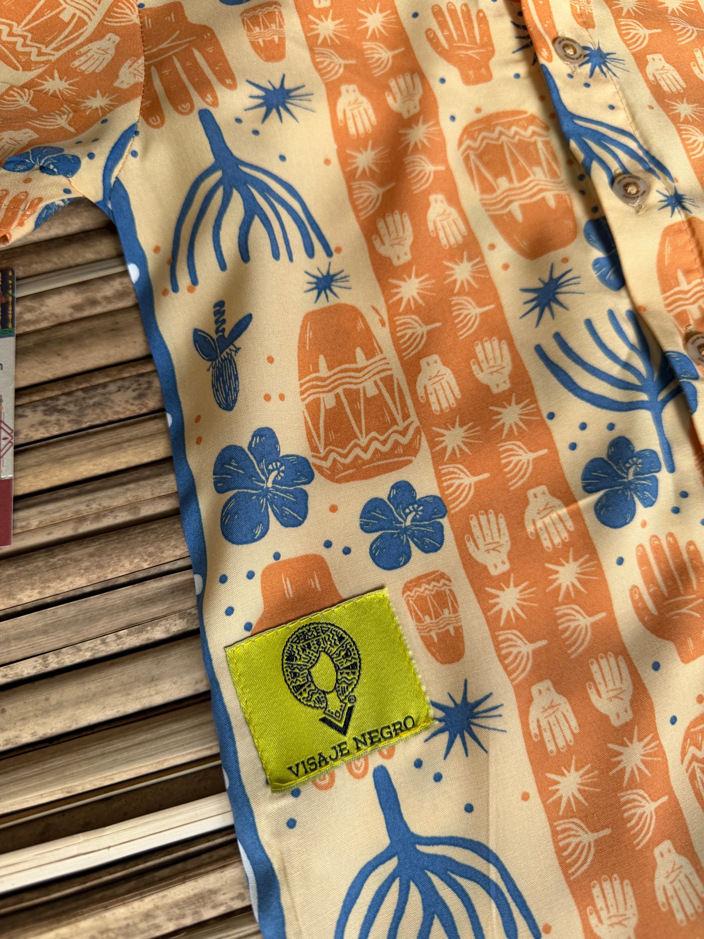 Camisa infantil afrocolombiana- Bulla y pesca