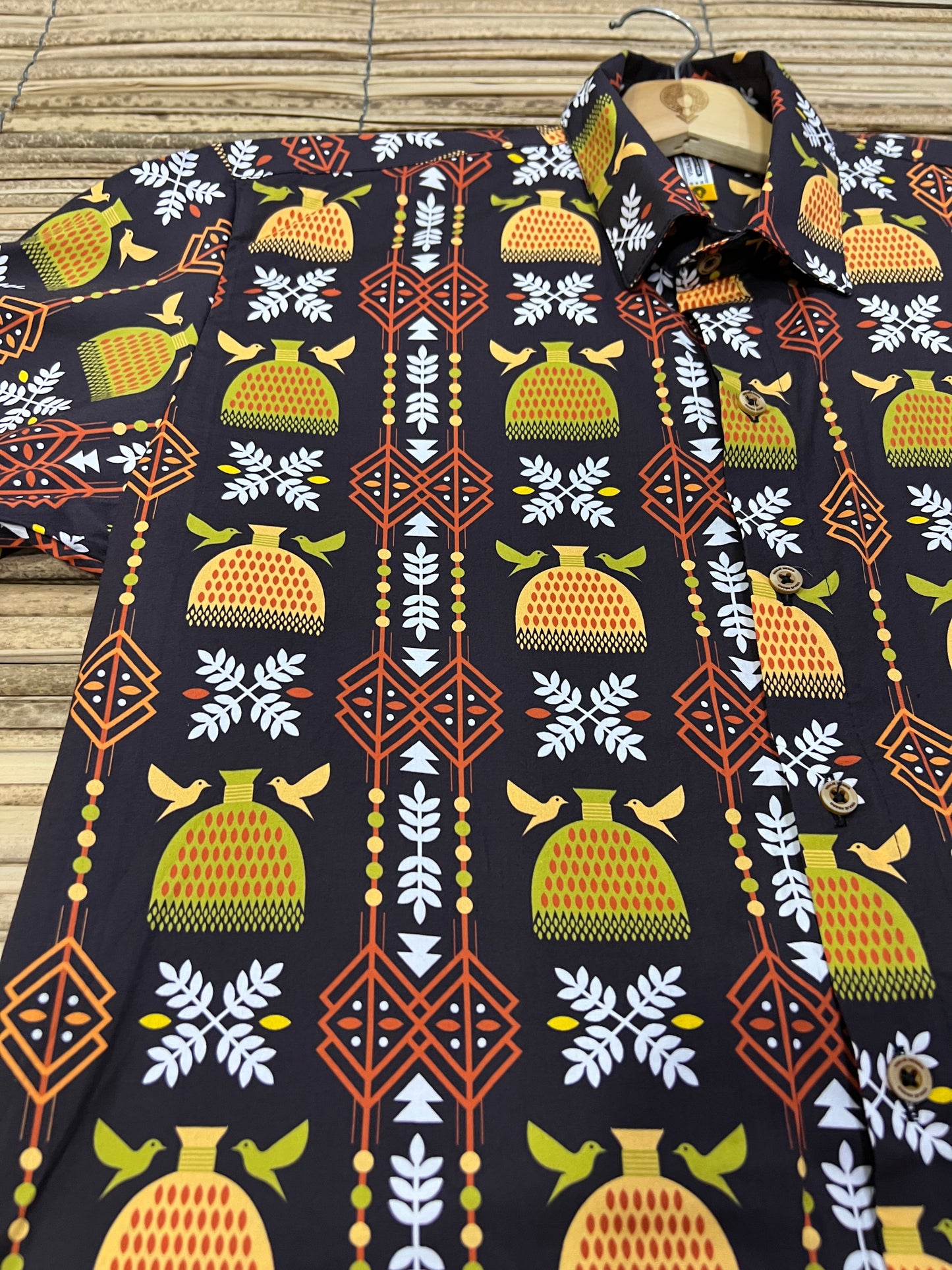 Camisa premium ALGODÓN. Puño de Arroz con cuello inglés