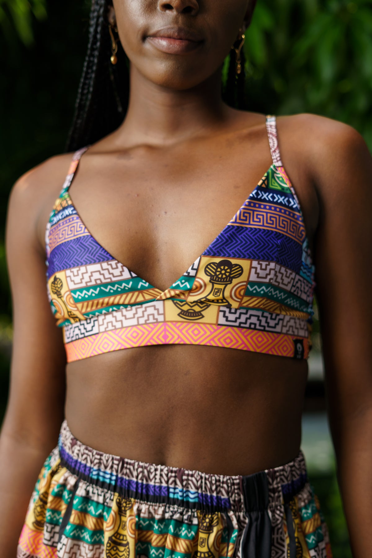 Top y bikini de baño Estampado Poporo