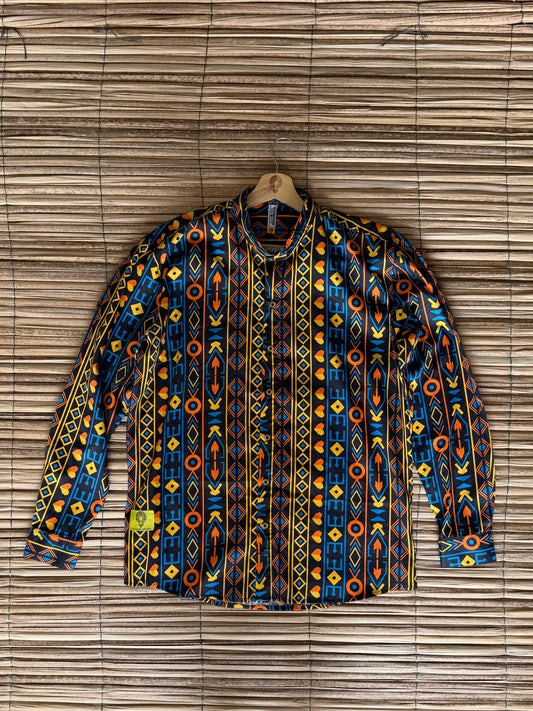 Camisa manga larga Unisex Cuello Nerú. Estampado El Alba.