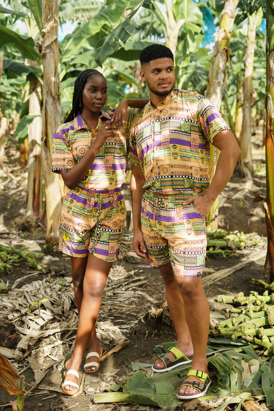 Camisa Artesanos-Cuello Inglés-Diseño Colombiano