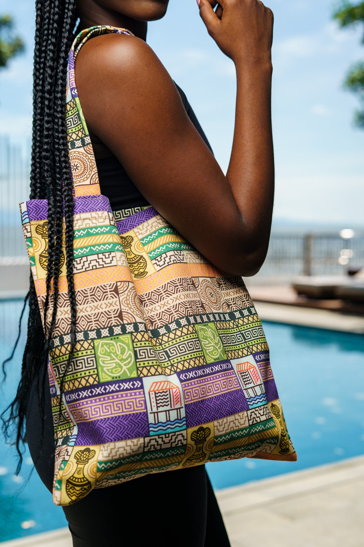 Tote bag/ bolsa de tela diseño Artesanos. 100% algodón.