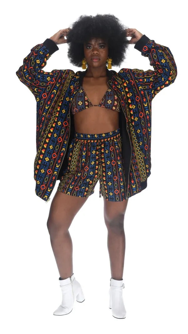 Chaqueta El Alba – diseño étnico colombiano Visaje Negro