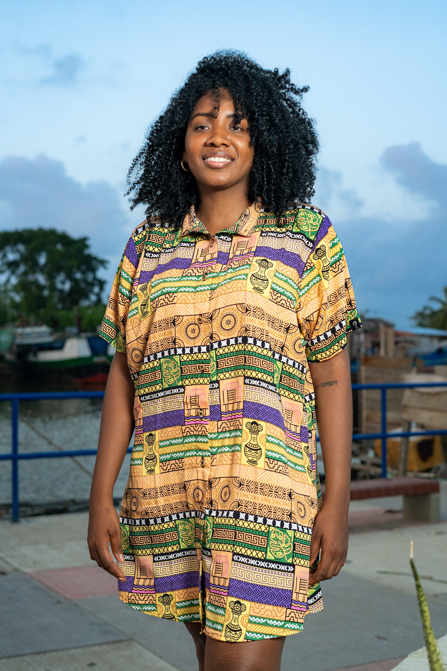 Camisón unisex estampada Artesanos