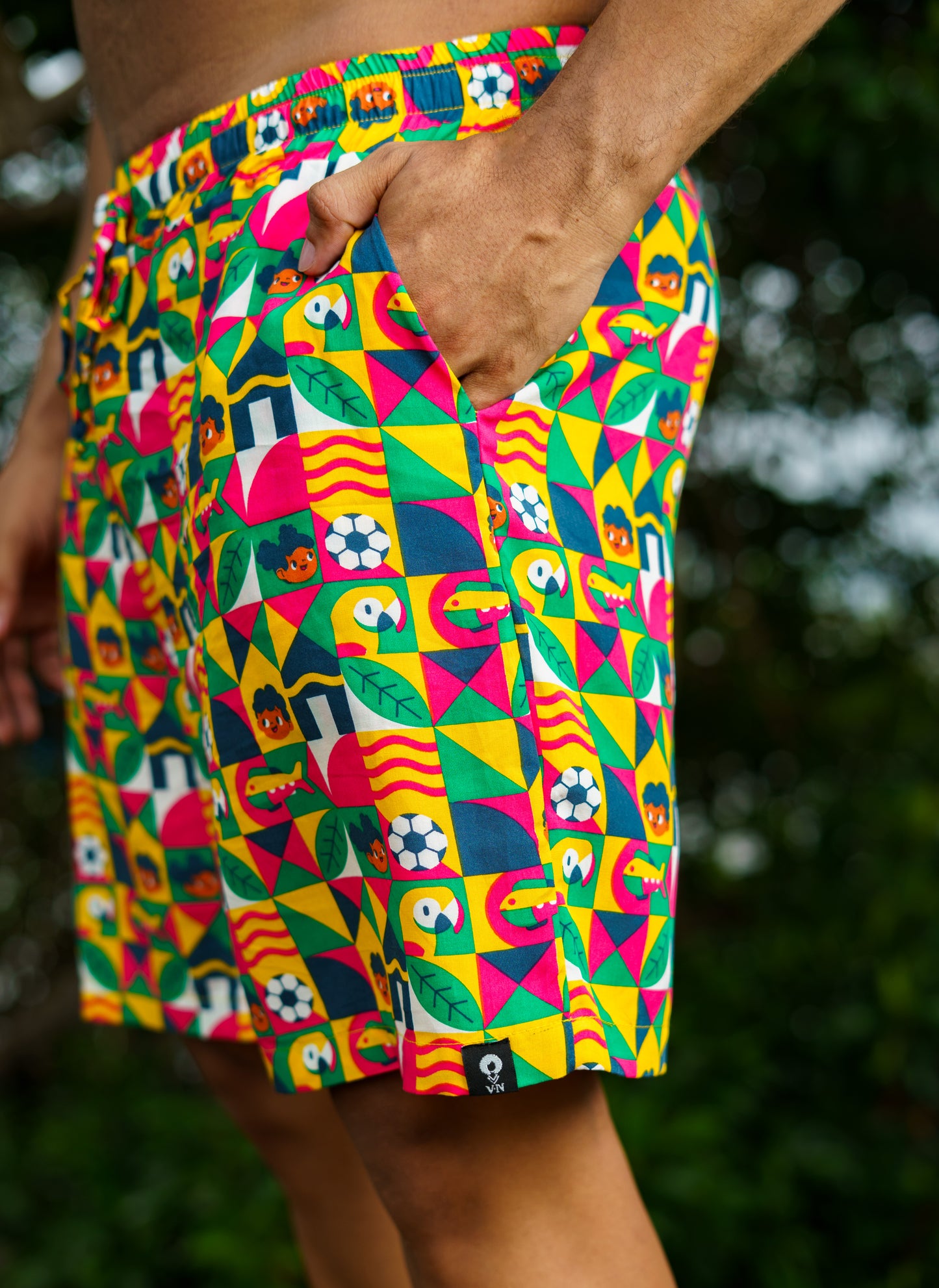 Bermuda/Short unisex estampado Barrio Obrero