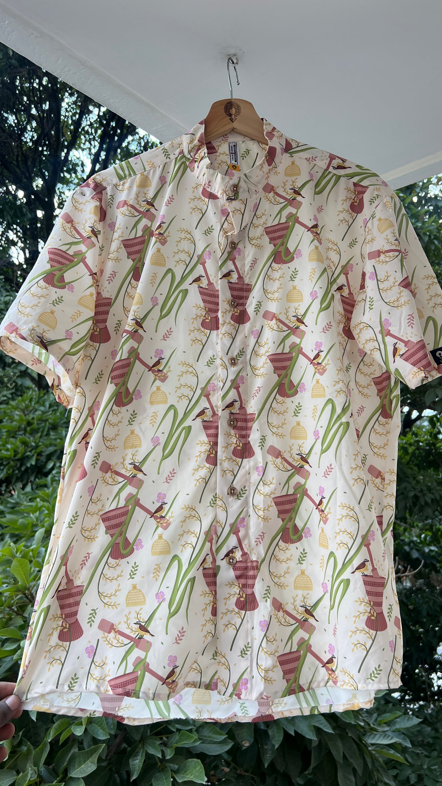 Camisa Pilón-camisa cuello nerú- Ropa Afro Colombiana – diseño étnico colombiano Visaje Negro