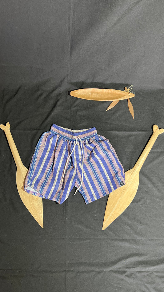 Pantaloneta de baño- Tierra viva – diseño étnico colombiano Visaje Negro