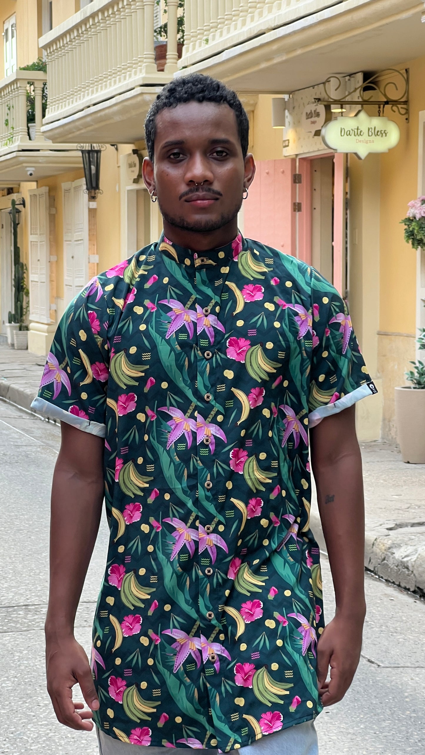 Camisón La tajá – diseño étnico colombiano Visaje Negro