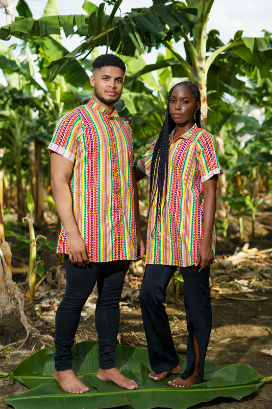 Camisón unisex  estampada Caminos 100% algodón
