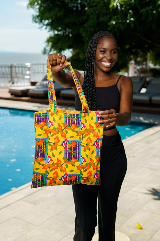 Tote bag/ bolsa de tela diseño Ventana de Bolillo. 100% algodón.