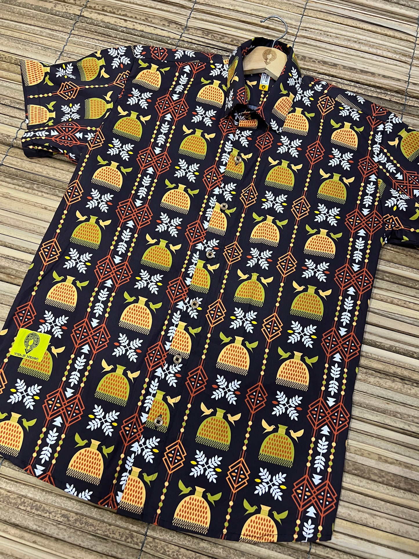 Camisa premium ALGODÓN. Puño de Arroz con cuello inglés