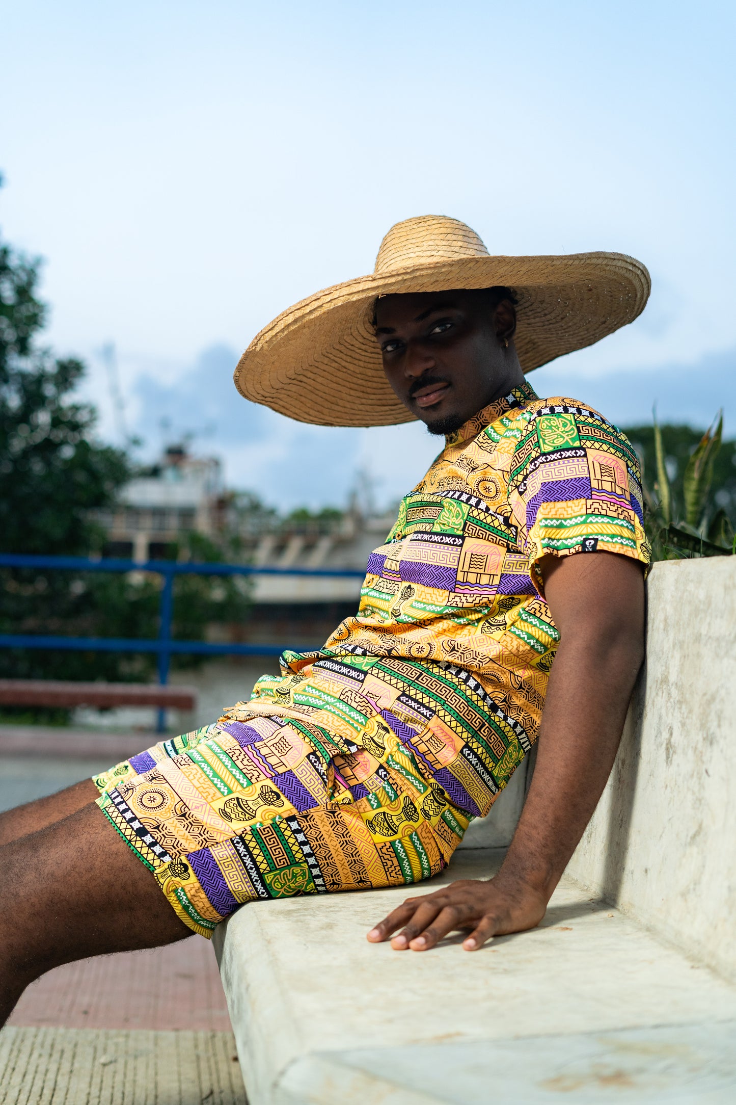 Camisa Artesanos Cuello Nerú - Ropa Afro Colombiana – diseño étnico colombiano Visaje Negro