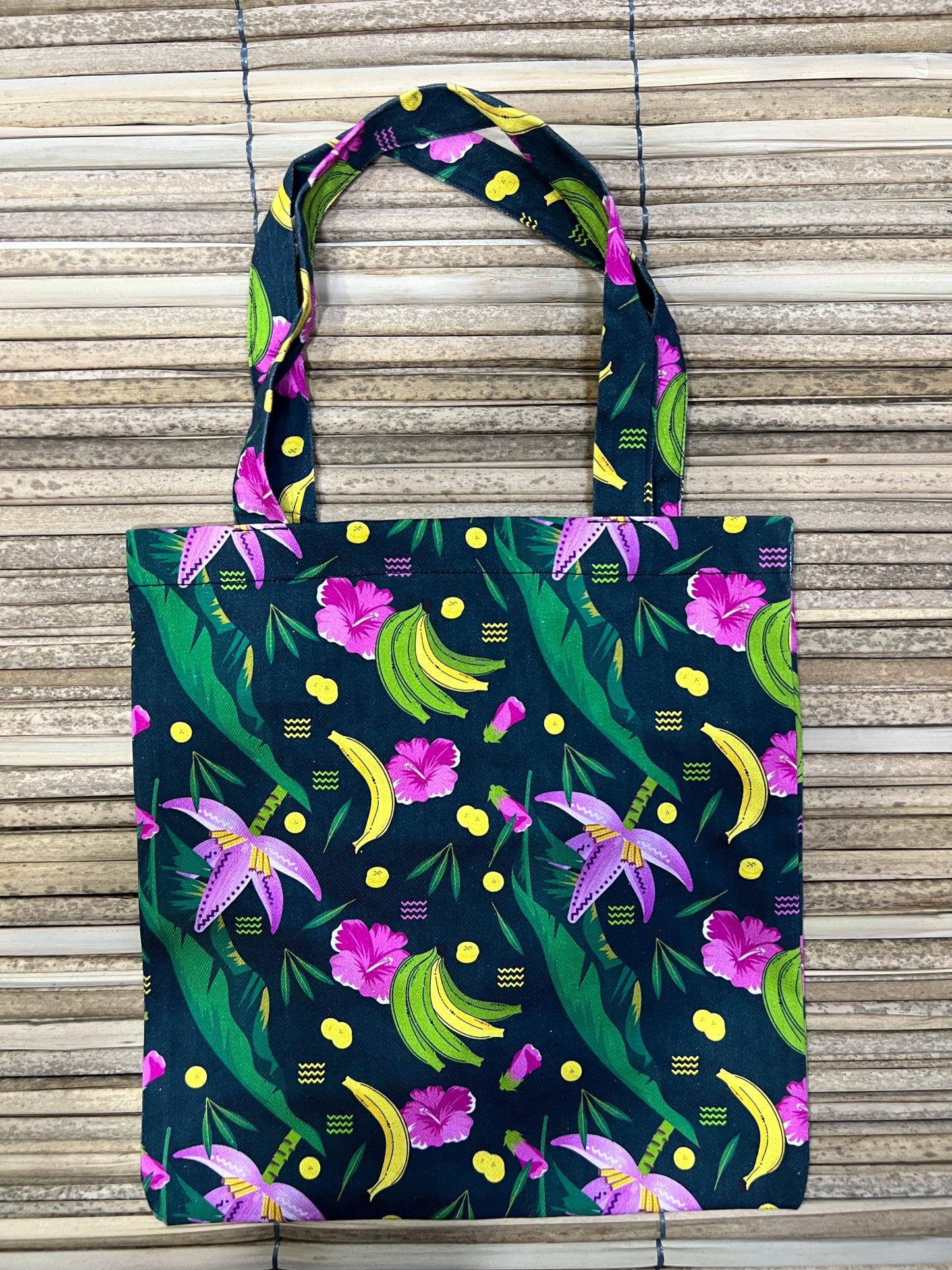 Tote bag/ bolsa de tela diseño La Taja. 100% algodón. – diseño étnico colombiano Visaje Negro
