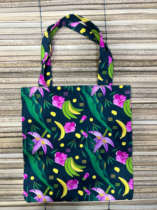 Tote bag/ bolsa de tela diseño La Taja. 100% algodón. – diseño étnico colombiano Visaje Negro
