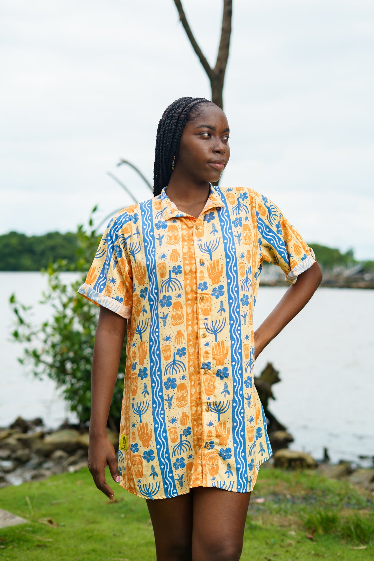 Camisón unisex estampada Bulla y Pesca