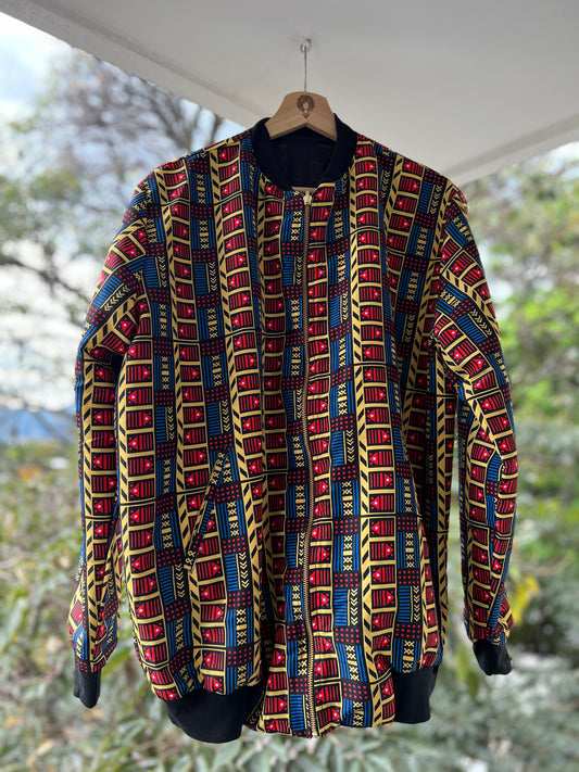 Chaqueta Vaivén de Peces - Ropa Afro Colombiana – diseño étnico colombiano Visaje Negro