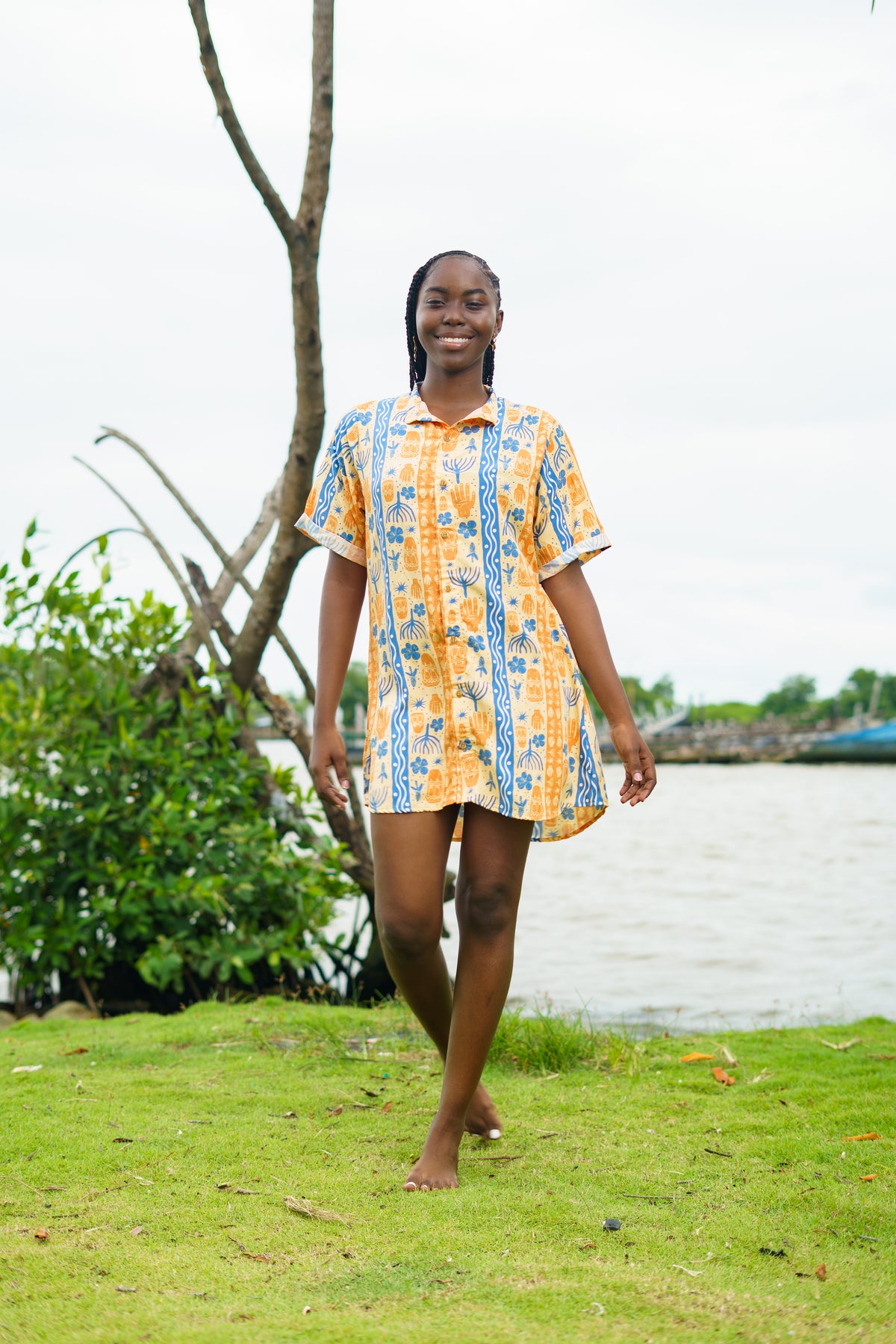 Camisón unisex estampada Bulla y Pesca