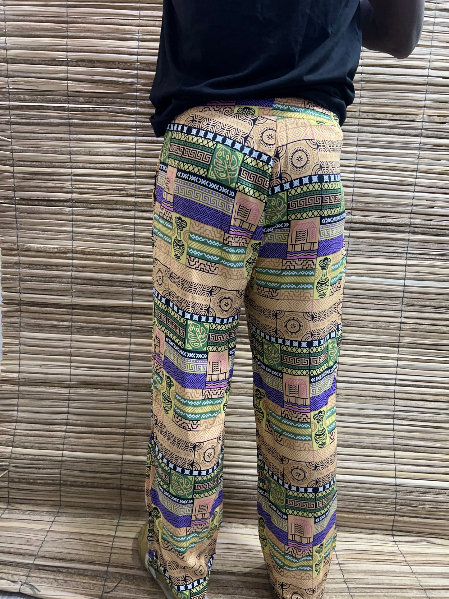 Pantalón estampado unisex Bota Ancha Diseño Artesanos