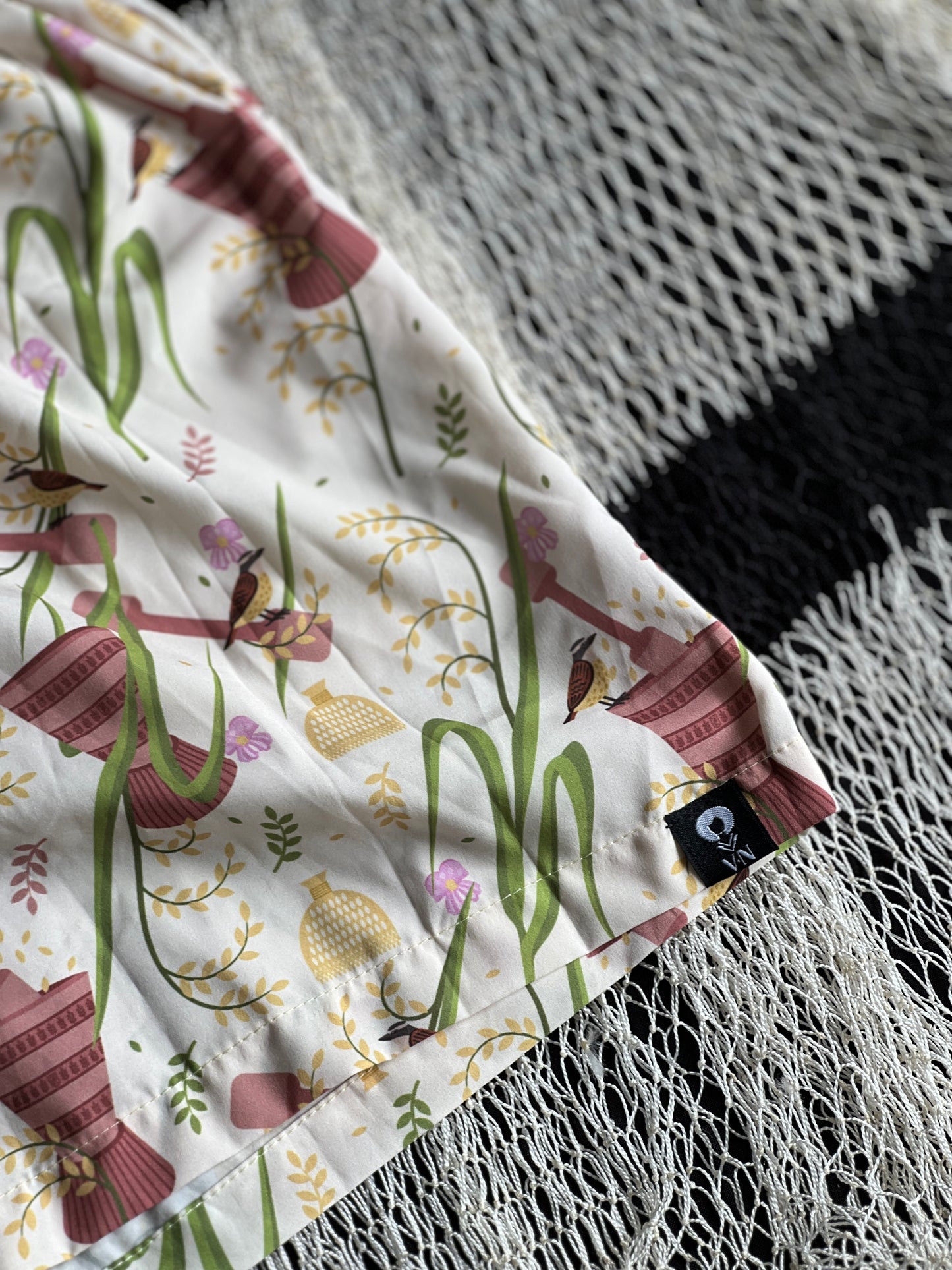 Short-mochibiris estampado Pilón – diseño étnico colombiano Visaje Negro
