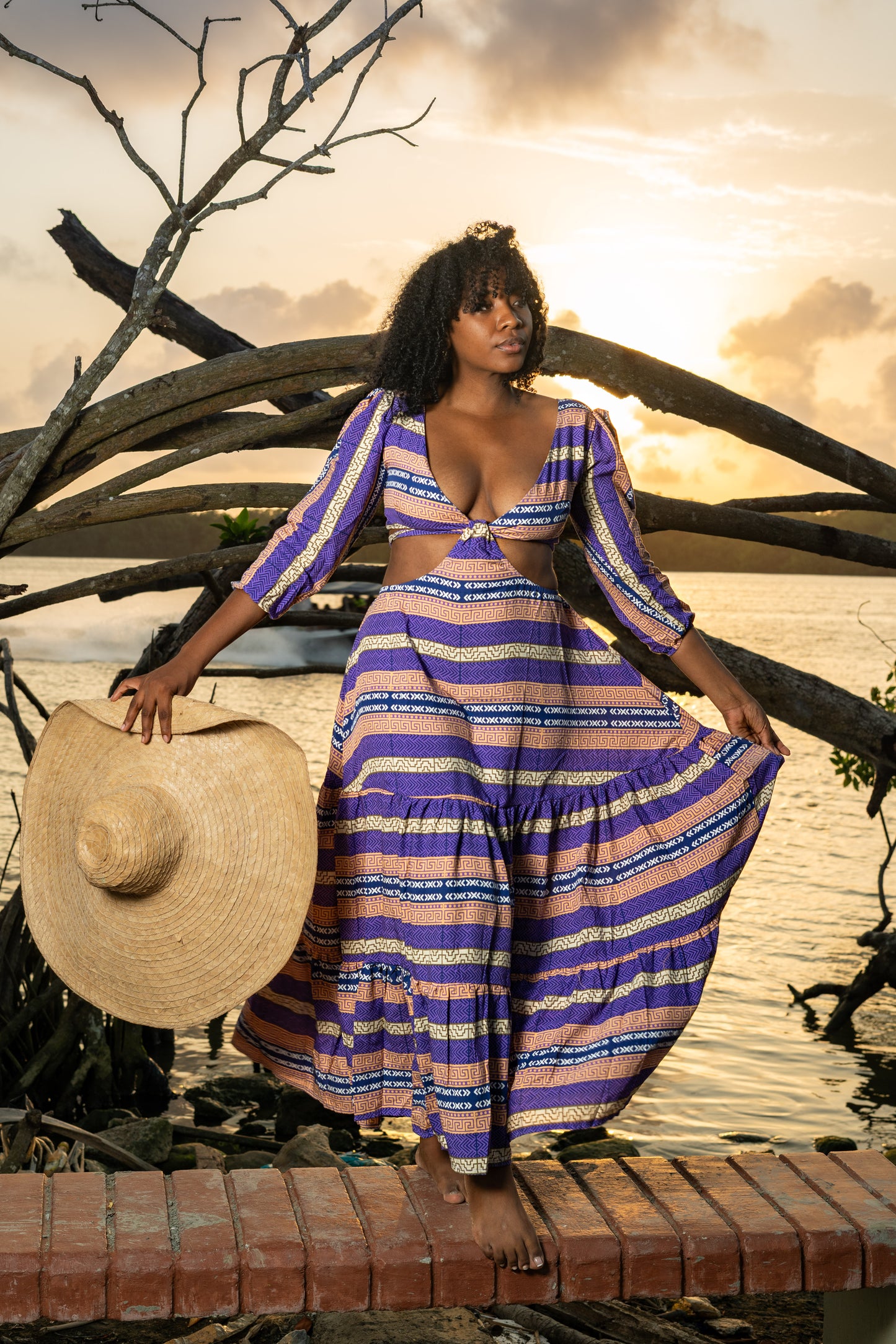 Vestido Brisa Marina estampado Tierra Viva