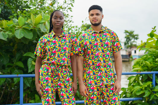 Camisa Unisex cuello inglés estampado Obrero