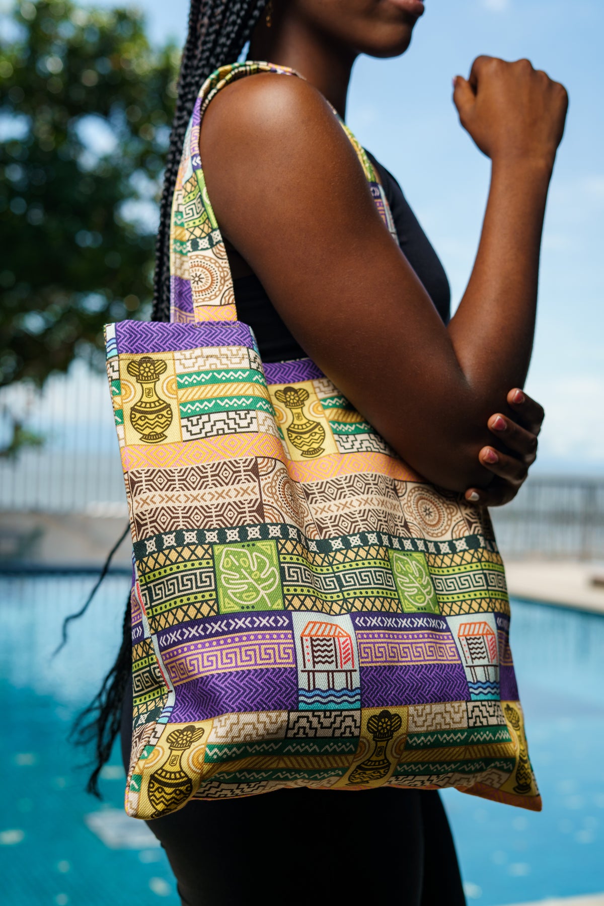 Tote bag/ bolsa de tela diseño Artesanos. 100% algodón.