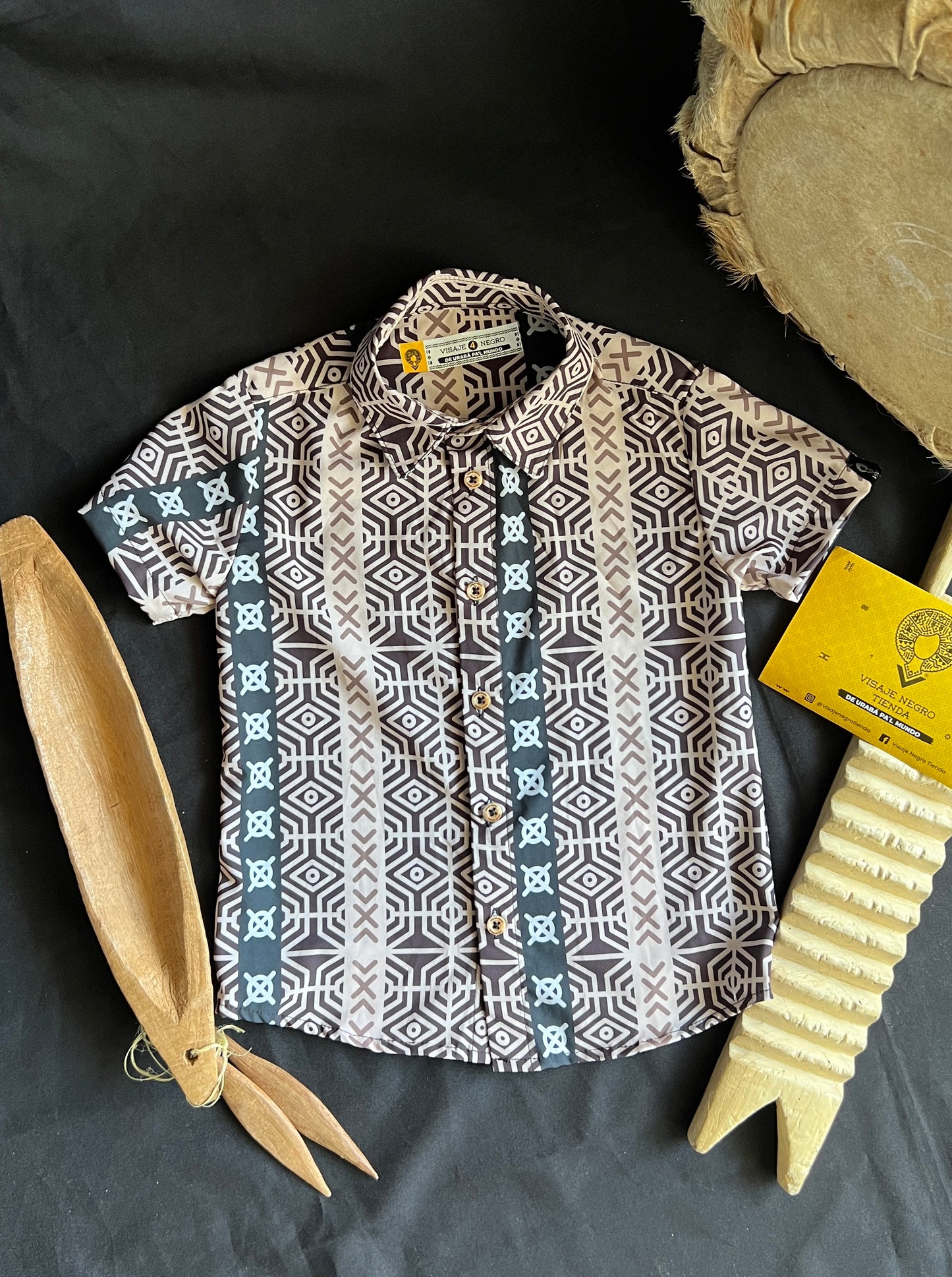 Camisa infantil cuello inglés- barcaza