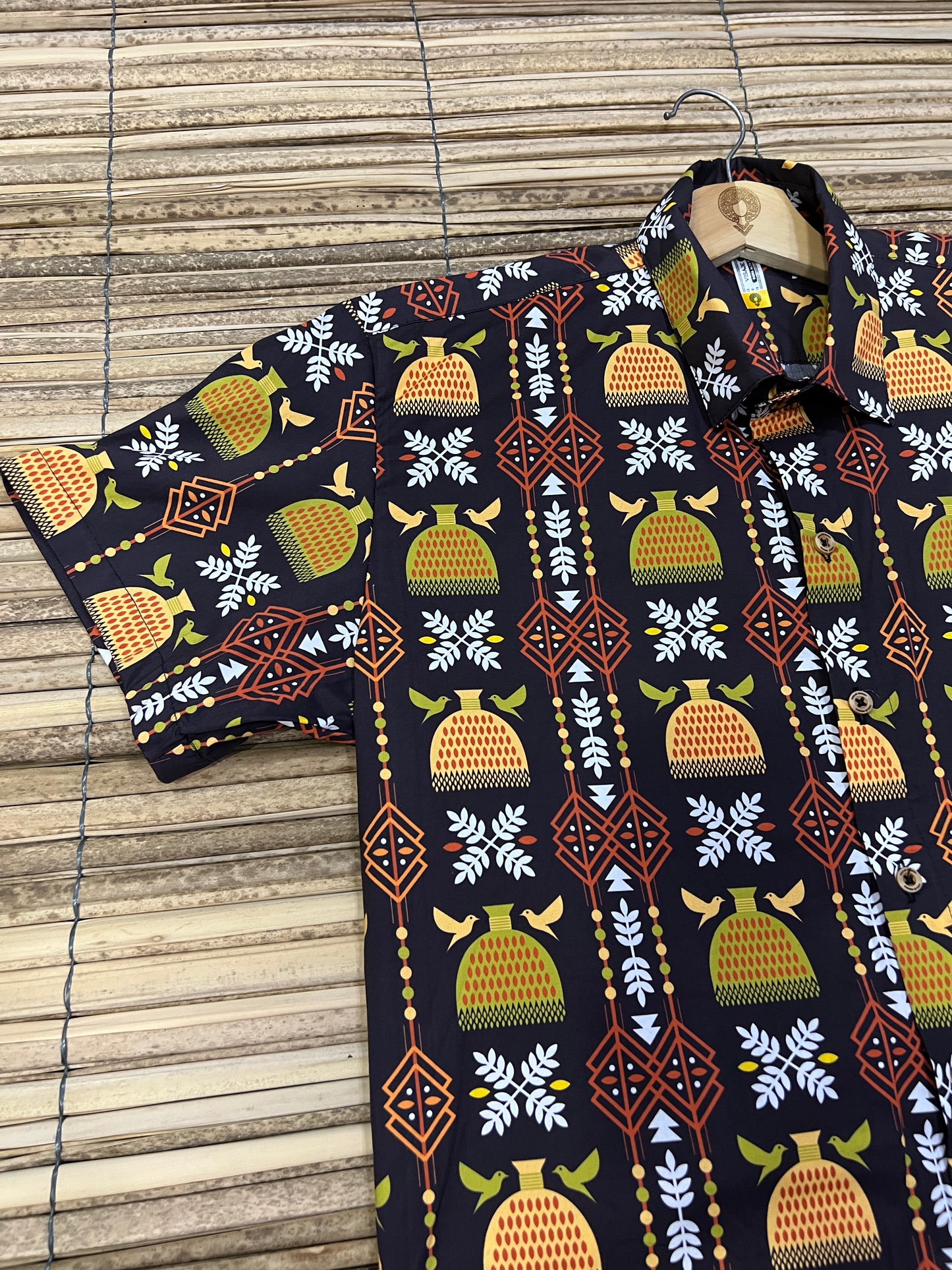 Camisa premium ALGODÓN. Puño de Arroz con cuello inglés