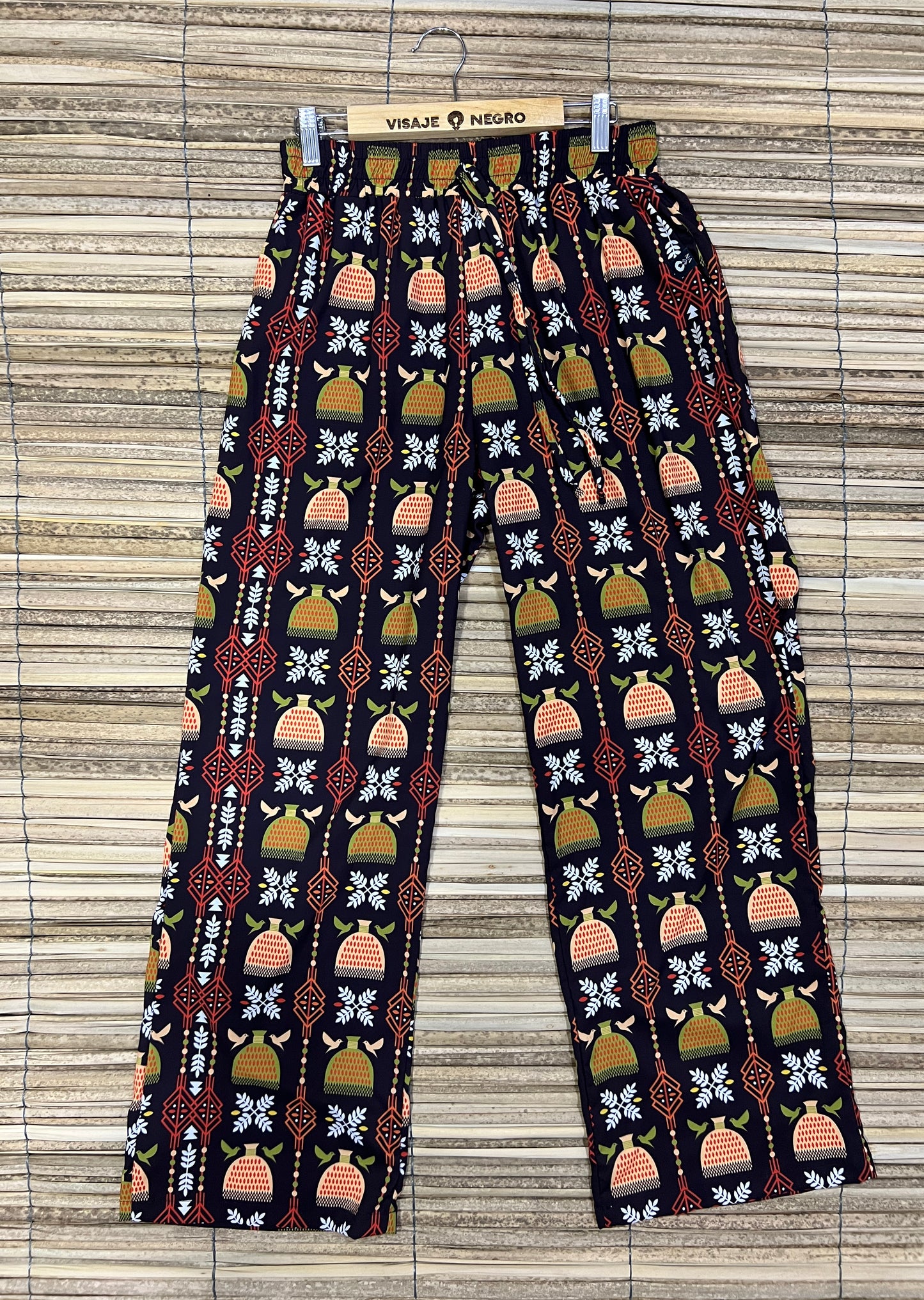 Pantalón Estampado Unisex Bota Ancha Diseño Puño de arroz.