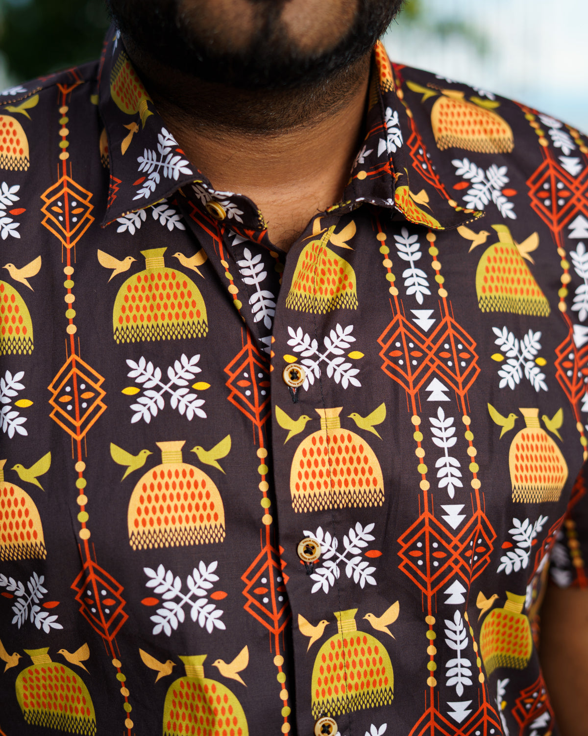 Camisa premium ALGODÓN. Puño de Arroz con cuello inglés