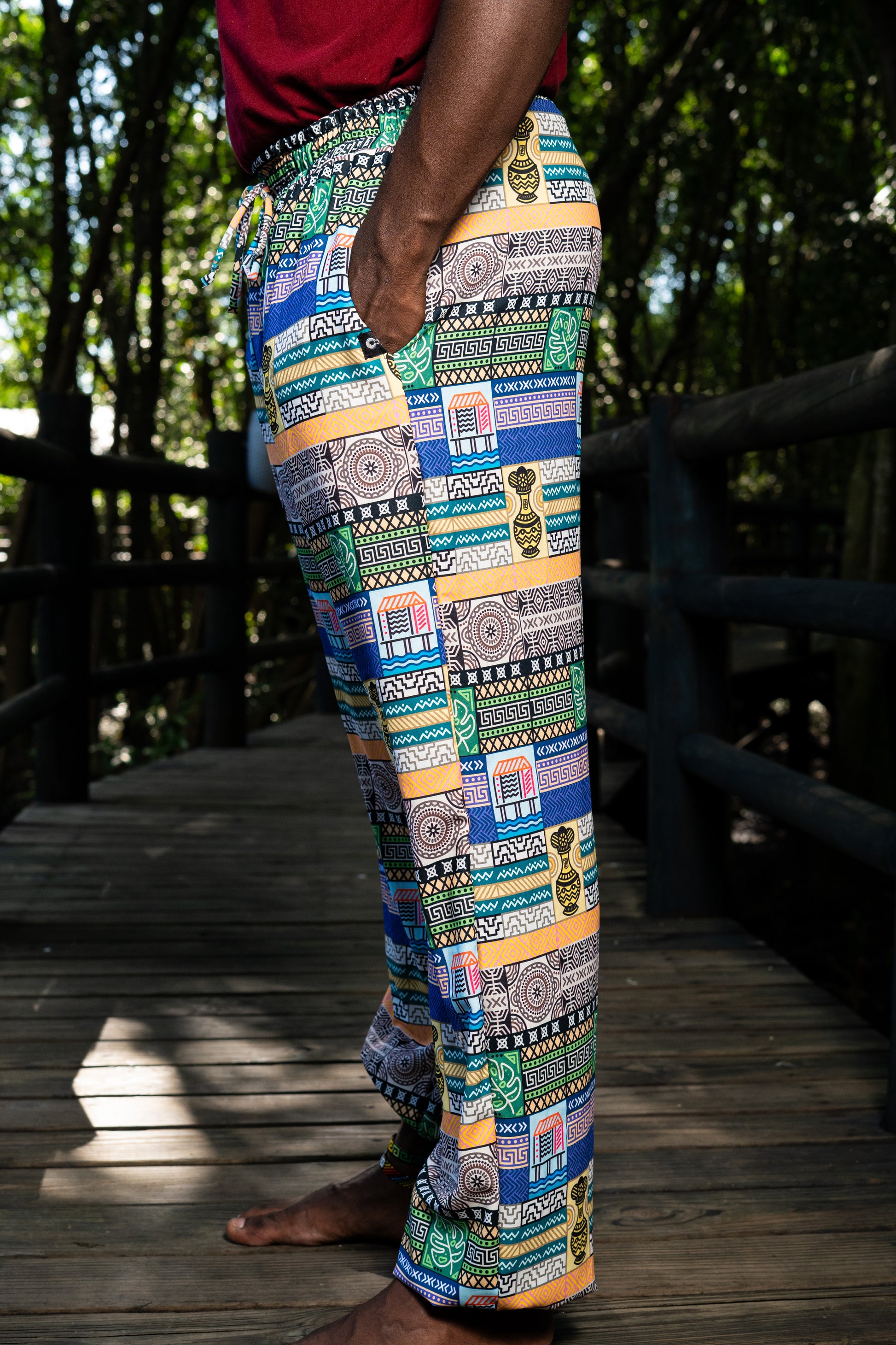 Jogger Aladino Artesanos - Ropa Afro Colombiana – diseño étnico colombiano Visaje Negro