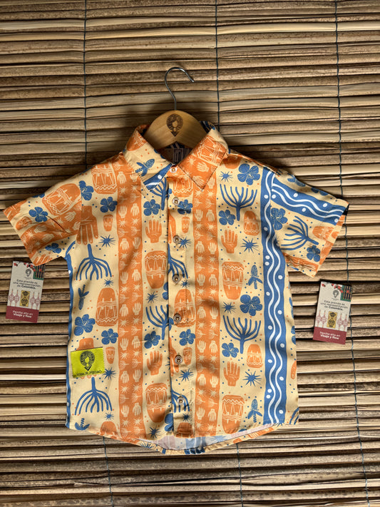 Camisa infantil afrocolombiana- Bulla y pesca