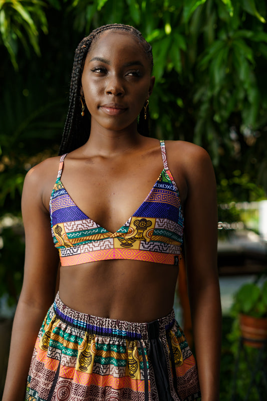 Top y bikini de baño Estampado Poporo