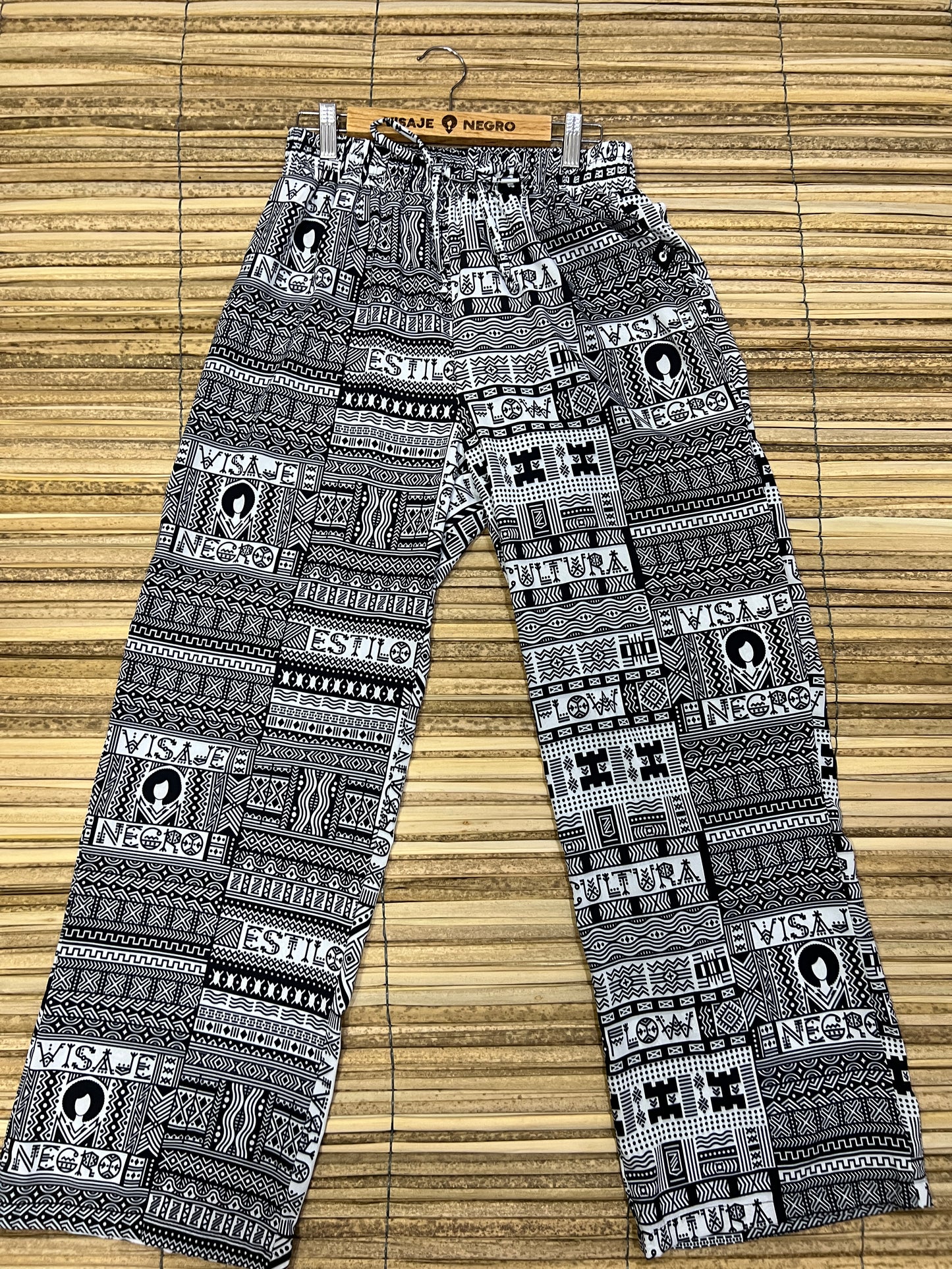 Pantalón Estampado Unisex Bota Ancha Diseño Cultura Afrofuturista