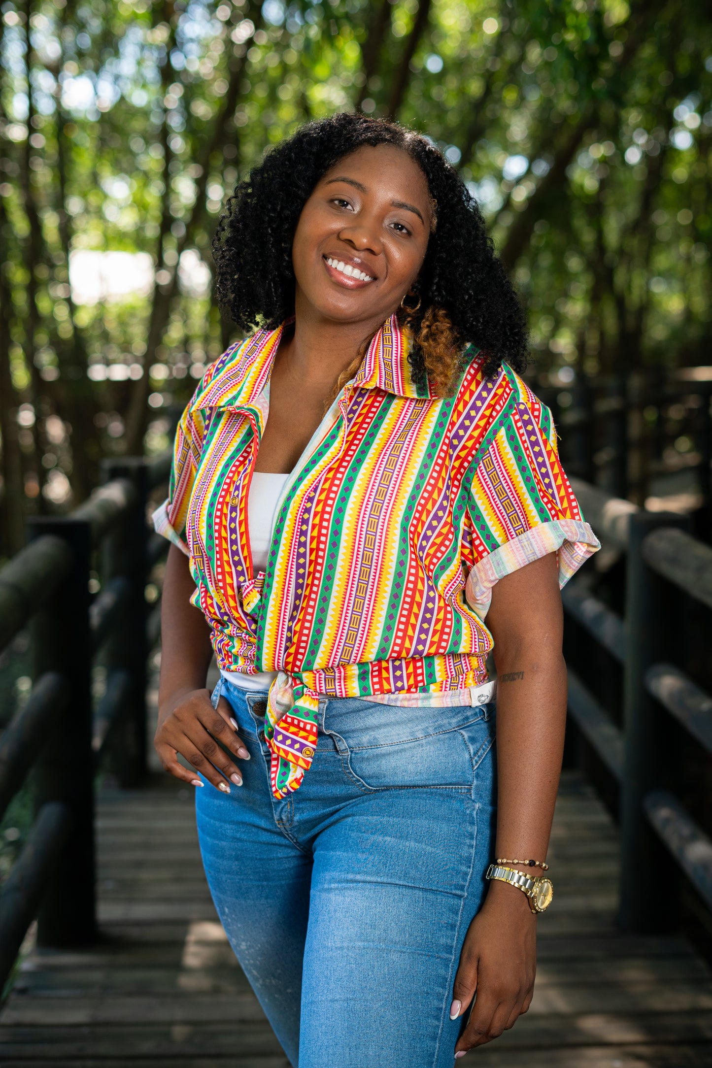 Camisa Caminos Tipo Lino - Ropa Afro Colombiana – diseño étnico colombiano Visaje Negro