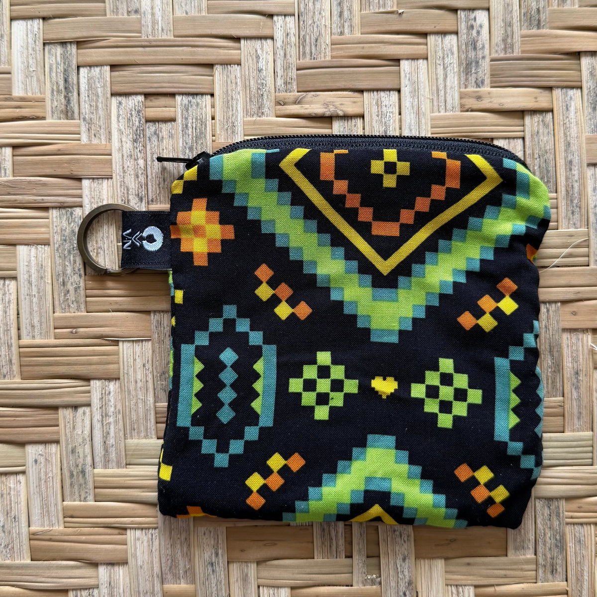Monedero mini con ARGOLLA-Rombos de carambolo