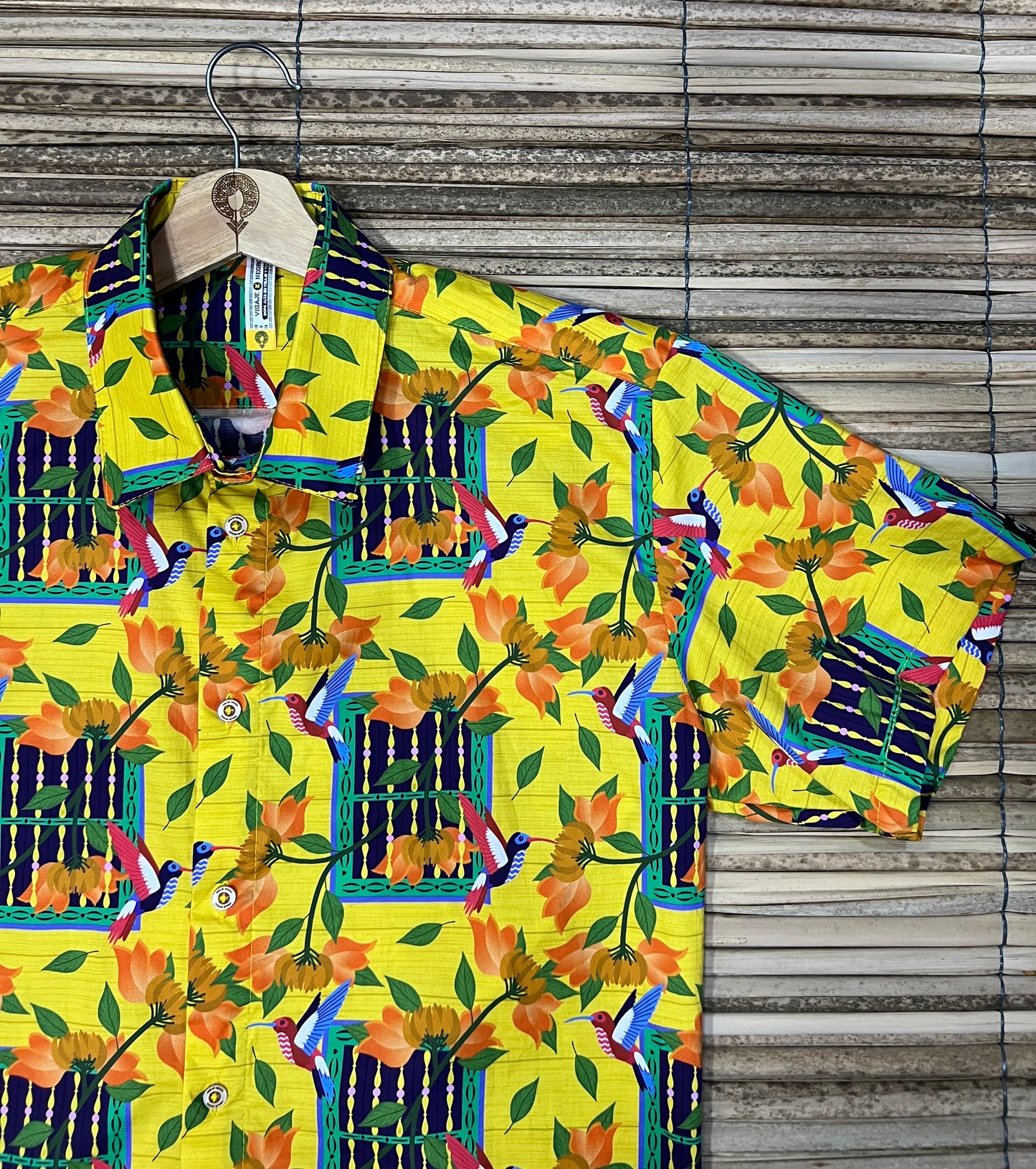Camisa premium ALGODÓN. Ventana de bolillo con cuello inglés