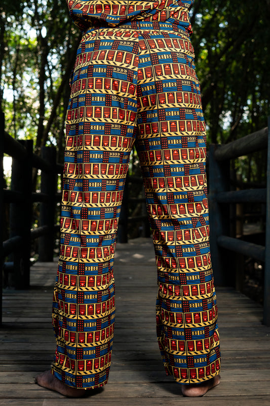 Pantalón Estampado Bota Ancha Diseño Vaivén de Peces