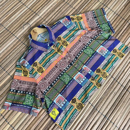 Camisa Crop Top estampado Artesanos