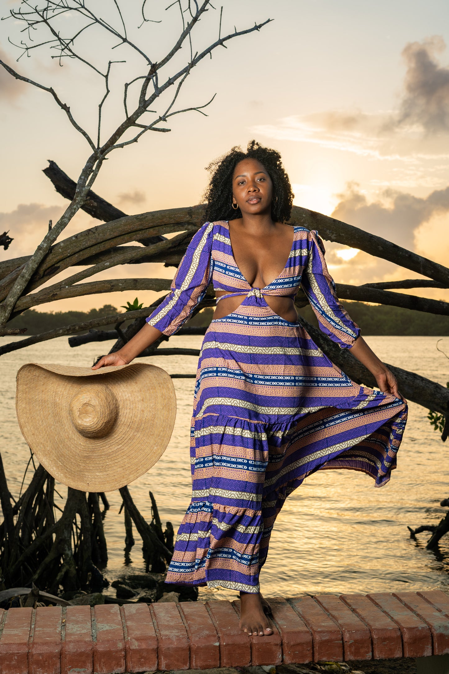 Vestido Brisa Marina estampado Tierra Viva