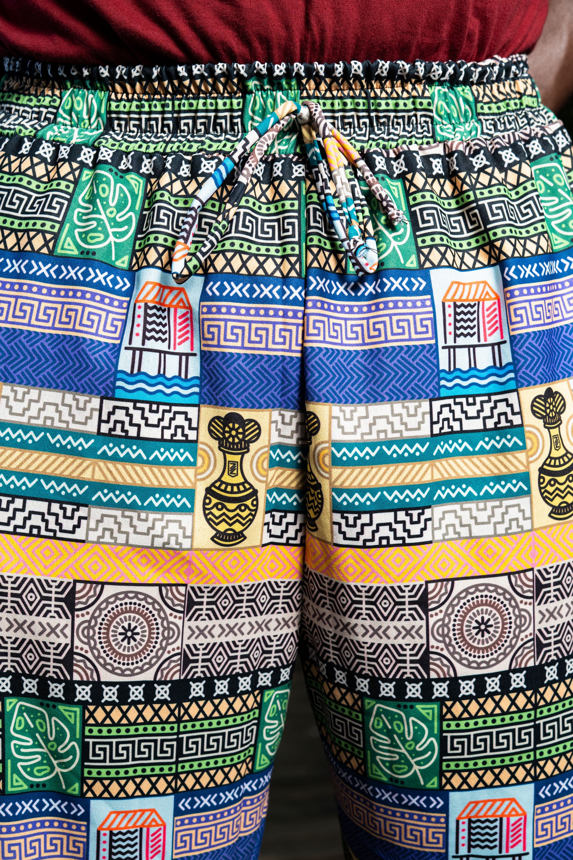 Jogger Aladino Artesanos - Ropa Afro Colombiana – diseño étnico colombiano Visaje Negro