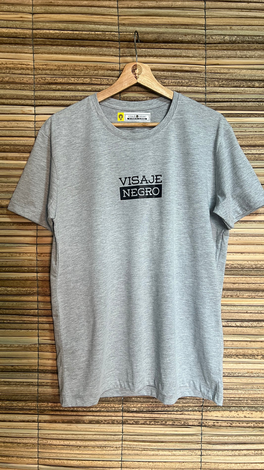 Camiseta estampada gris  talla l visaje sobrio