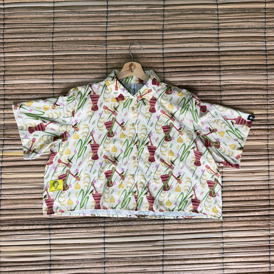 Camisa Crop Top estampado Pilón